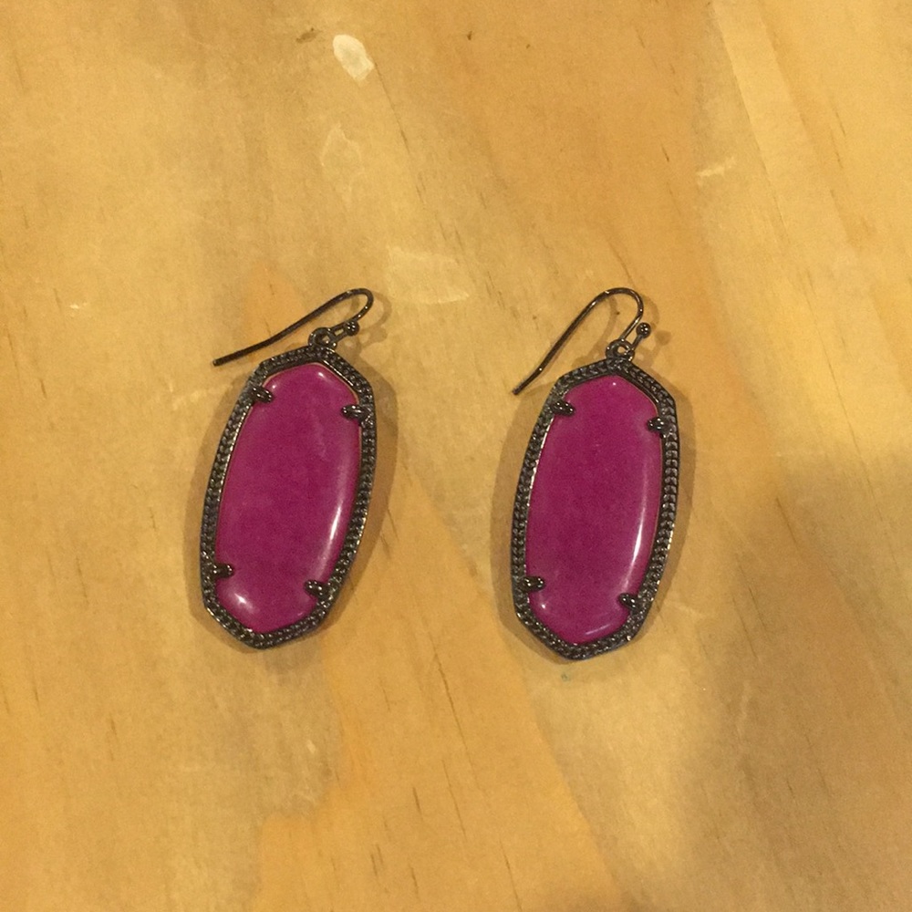 Kendra Scott Purple and Black Earrings